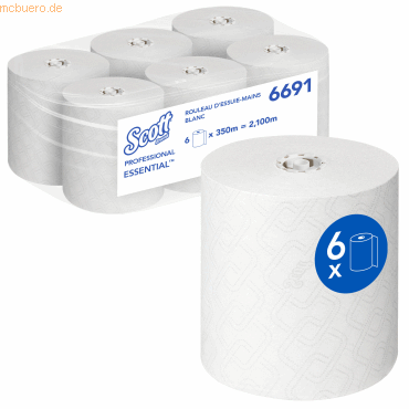 5033848036943 - Scott® ESSENTIAL™ Papierhandtücher Airflex™ VE 6 Rollen à 350 m 1-lagig Kimberly-Clark