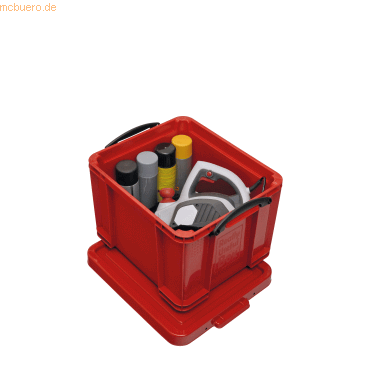 5060024803136 - Aufbewahrungsbox 35R 35 Liter mit Deckel für A4 Ordner Hängemappen außen 480x390x310mm Kunststoff rot 5060024803136 Really 