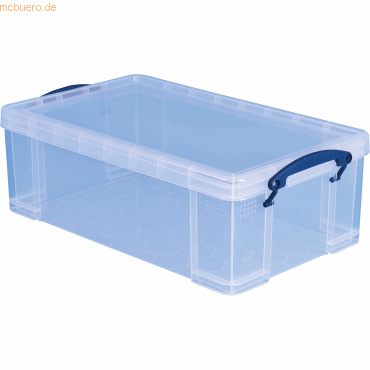 5060024805017 - Transportbox Really Useful Box Volumen 12 l L 465 x B 250 x H 150 mm stapelbar mit Deckel & Klappgriffen Recycling-PP transparent 5060024805017 - Transportbox Really Useful Box Volumen 12 l L 465 x B 250 x H 150 mm stapelbar mit Deckel & Klappgriffen Recycling-PP transparent