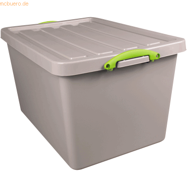 5060231632765 - Aufbewahrungsbox Recycling 96RDG 96 Liter mit Deckel außen 715x495x400mm Polypropylen 100 % recycelt taubengrau 506023163276 5060231632765 - Aufbewahrungsbox Recycling 96RDG 96 Liter mit Deckel außen 715x495x400mm Polypropylen 100 % recycelt taubengrau 506023163276