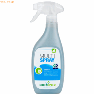 5407003310191 - Glasreiniger multi spray Zitrus biologisch abbaubar 62 25 % Kunststoff recycelt 75 % Plantplastic 05l - Greenspeed 5407003310191 - Glasreiniger multi spray Zitrus biologisch abbaubar 62 25 % Kunststoff recycelt 75 % Plantplastic 05l - Greenspeed