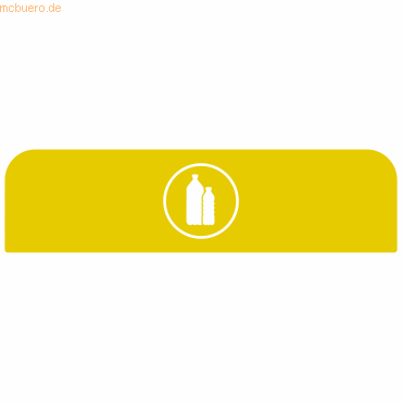 5407009501388 - Hinweistafel für konfigurierbare Recyclingstation von Rubbermaid für 125 Liter Behältereinheit B 610 x H 203 x T 20 mm Kunststoff gelb 5407009501388 - Hinweistafel für konfigurierbare Recyclingstation von Rubbermaid für 125 Liter Behältereinheit B 610 x H 203 x T 20 mm Kunststoff gelb