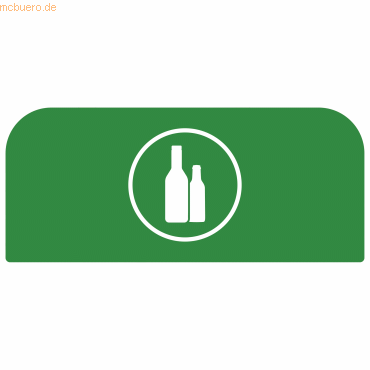 5407009501470 - Hinweistafel für konfigurierbare Recyclingstation von Rubbermaid für 57 Liter Behältereinheit B 367 x H 203 x T 20 mm Glas grün 5407009501470 - Hinweistafel für konfigurierbare Recyclingstation von Rubbermaid für 57 Liter Behältereinheit B 367 x H 203 x T 20 mm Glas grün