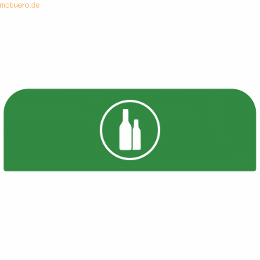 5407009501494 - Hinweistafel für konfigurierbare Recyclingstation von Rubbermaid für 87 Liter Behältereinheit B 489 x H 203 x T 20 mm Glas grün 5407009501494 - Hinweistafel für konfigurierbare Recyclingstation von Rubbermaid für 87 Liter Behältereinheit B 489 x H 203 x T 20 mm Glas grün