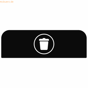 5407009501562 - Hinweistafel für konfigurierbare Recyclingstation von Rubbermaid für 87 Liter Behältereinheit B 489 x H 203 x T 20 mm Restmüll schwarz 5407009501562 - Hinweistafel für konfigurierbare Recyclingstation von Rubbermaid für 87 Liter Behältereinheit B 489 x H 203 x T 20 mm Restmüll schwarz