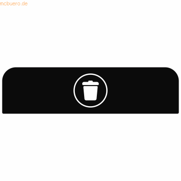5407009501586 - Hinweistafel für konfigurierbare Recyclingstation von Rubbermaid für 125 Liter Behältereinheit B 610 x H 203 x T 20 mm Restmüll schwarz 5407009501586 - Hinweistafel für konfigurierbare Recyclingstation von Rubbermaid für 125 Liter Behältereinheit B 610 x H 203 x T 20 mm Restmüll schwarz