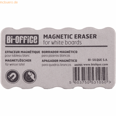 5603750531050 - Magnetischer Tafelwischer AA0105 für Flipchart- und Magnettafeln Grau 5603750531050 - Magnetischer Tafelwischer AA0105 für Flipchart- und Magnettafeln Grau