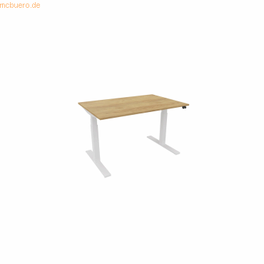 5901747153781 - Schreibtisch eModel 30 810058970 elektrisch höhenverstellbar 65-131cm (H) 120x80cm (BxT) rechteckig hickory weiß 5901747 5901747153781 - Schreibtisch eModel 30 810058970 elektrisch höhenverstellbar 65-131cm (H) 120x80cm (BxT) rechteckig hickory weiß 5901747