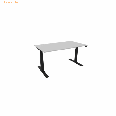 5901747153835 - Schreibtisch eModel 30 810073194 elektrisch höhenverstellbar 65-131cm (H) 140x80cm (BxT) rechteckig platinum schwarz 590 5901747153835 - Schreibtisch eModel 30 810073194 elektrisch höhenverstellbar 65-131cm (H) 140x80cm (BxT) rechteckig platinum schwarz 590