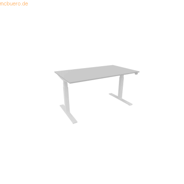 5901747153880 - Schreibtisch eModel 30 810064094 elektrisch höhenverstellbar 65-131cm (H) 140x80cm (BxT) rechteckig platinum weiß 590174 5901747153880 - Schreibtisch eModel 30 810064094 elektrisch höhenverstellbar 65-131cm (H) 140x80cm (BxT) rechteckig platinum weiß 590174
