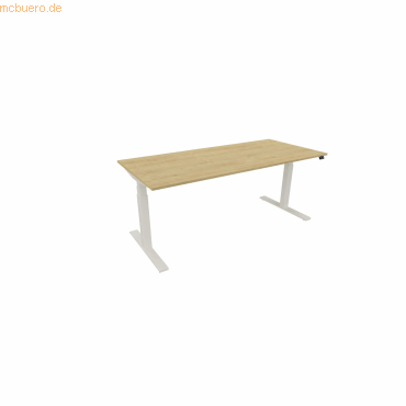 5901747154023 - Schreibtisch eModel 30 810073471 elektrisch höhenverstellbar 65-131cm (H) 180x80cm (BxT) rechteckig hamilton oak weiß 59 5901747154023 - Schreibtisch eModel 30 810073471 elektrisch höhenverstellbar 65-131cm (H) 180x80cm (BxT) rechteckig hamilton oak weiß 59
