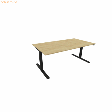 5901747154061 - Schreibtisch eModel 30 810073771 elektrisch höhenverstellbar 65-131cm (H) 180x100cm (BxT) rechteckig hamilton oak schwar 5901747154061 - Schreibtisch eModel 30 810073771 elektrisch höhenverstellbar 65-131cm (H) 180x100cm (BxT) rechteckig hamilton oak schwar