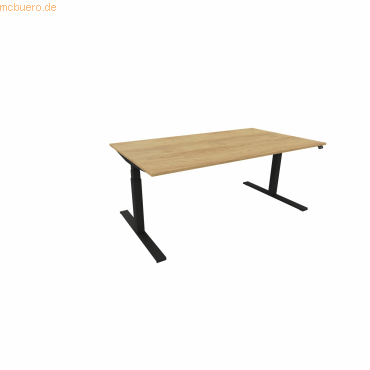 5901747154078 - Schreibtisch eModel 30 810073770 elektrisch höhenverstellbar 65-131cm (H) 180x100cm (BxT) rechteckig hickory schwarz 590 5901747154078 - Schreibtisch eModel 30 810073770 elektrisch höhenverstellbar 65-131cm (H) 180x100cm (BxT) rechteckig hickory schwarz 590