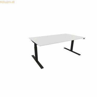 5901747154092 - Schreibtisch eModel 30 810073701 elektrisch höhenverstellbar 65-131cm (H) 180x100cm (BxT) rechteckig weiß schwarz 590174 5901747154092 - Schreibtisch eModel 30 810073701 elektrisch höhenverstellbar 65-131cm (H) 180x100cm (BxT) rechteckig weiß schwarz 590174