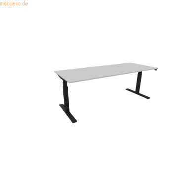 5901747154160 - Schreibtisch eModel 30 810073994 elektrisch höhenverstellbar 65-131cm (H) 200x80cm (BxT) rechteckig platinum schwarz 590 5901747154160 - Schreibtisch eModel 30 810073994 elektrisch höhenverstellbar 65-131cm (H) 200x80cm (BxT) rechteckig platinum schwarz 590