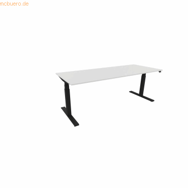 5901747154177 - Schreibtisch eModel 30 810073901 elektrisch höhenverstellbar 65-131cm (H) 200x80cm (BxT) rechteckig weiß schwarz 5901747 5901747154177 - Schreibtisch eModel 30 810073901 elektrisch höhenverstellbar 65-131cm (H) 200x80cm (BxT) rechteckig weiß schwarz 5901747