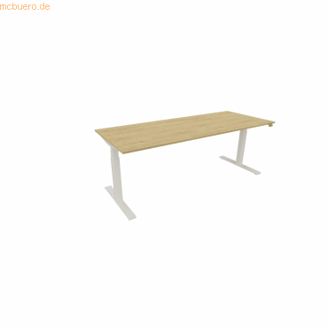 5901747154184 - Schreibtisch eModel 30 810073871 elektrisch höhenverstellbar 65-131cm (H) 200x80cm (BxT) rechteckig hamilton oak weiß 59 5901747154184 - Schreibtisch eModel 30 810073871 elektrisch höhenverstellbar 65-131cm (H) 200x80cm (BxT) rechteckig hamilton oak weiß 59