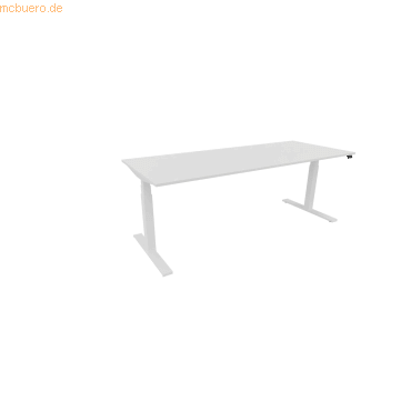 5901747154214 - Schreibtisch eModel 30 810073801 elektrisch höhenverstellbar 65-131cm (H) 200x80cm (BxT) rechteckig weiß weiß 5901747154 5901747154214 - Schreibtisch eModel 30 810073801 elektrisch höhenverstellbar 65-131cm (H) 200x80cm (BxT) rechteckig weiß weiß 5901747154