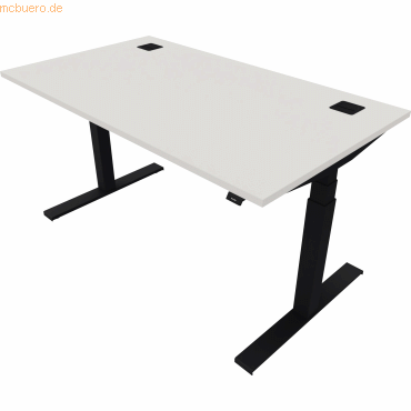 5901747154368 - Schreibtisch eModel 20 810075401 elektrisch höhenverstellbar 65-130cm (H) 140x80cm (BxT) rechteckig weiß jet schwarz 590 5901747154368 - Schreibtisch eModel 20 810075401 elektrisch höhenverstellbar 65-130cm (H) 140x80cm (BxT) rechteckig weiß jet schwarz 590