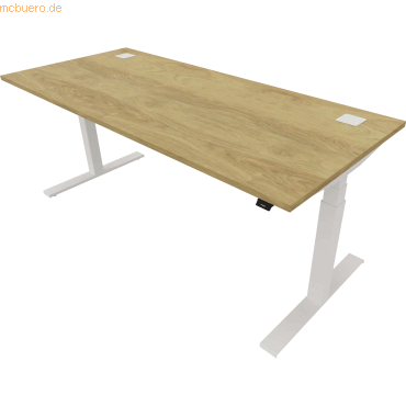 5901747154535 - Schreibtisch eModel 20 810075770 elektrisch höhenverstellbar 65-130cm (H) 180x80cm (BxT) rechteckig hickory weiß 5901747 5901747154535 - Schreibtisch eModel 20 810075770 elektrisch höhenverstellbar 65-130cm (H) 180x80cm (BxT) rechteckig hickory weiß 5901747