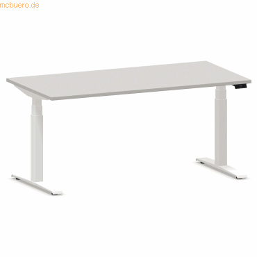 5901747585780 - Schreibtisch eModel 20 810057894 elektrisch höhenverstellbar 64-130cm (H) 180x100cm (BxT) rechteckig platinum weiß 59017 5901747585780 - Schreibtisch eModel 20 810057894 elektrisch höhenverstellbar 64-130cm (H) 180x100cm (BxT) rechteckig platinum weiß 59017