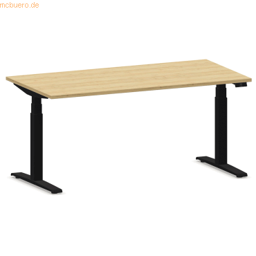 5901747585841 - Schreibtisch eModel 20 810057979 elektrisch höhenverstellbar 64-130cm (H) 180x100cm (BxT) rechteckig buche jet schwarz 5 5901747585841 - Schreibtisch eModel 20 810057979 elektrisch höhenverstellbar 64-130cm (H) 180x100cm (BxT) rechteckig buche jet schwarz 5