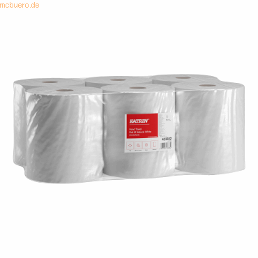 5902467433382 - Papierhandtücher KATRIN Roll M Centerfeed 433382 1-lagig naturweiß 6 Rollen mit jeweils 500 Blatt