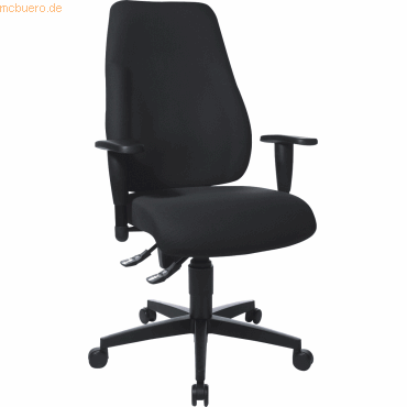 4014296647395 - Profi Bürostuhl LADY SITNESS C ALK2 Stoff mit Armlehnen (höhenverstellbar) Topstar