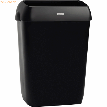6414301011230 - KATRIN Abfallbehälter mit Deckel 50 Liter Abfalleimer aus Kunststoff mit optionaler Wandhalterung Maße (H x B x T) 550 x 330 x 230 mm schwarz 6414301011230 - KATRIN Abfallbehälter mit Deckel 50 Liter Abfalleimer aus Kunststoff mit optionaler Wandhalterung Maße (H x B x T) 550 x 330 x 230 mm schwarz