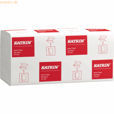 6414301035588 - KATRIN Z-Falthandtücher weiß 2-lagig 2 x 18 g m² 244 x 230 mm Handy-Pack mit erg Griff 4000 Stück