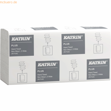 6414301061563 - Papierhandtuch Plus Non Stop L3 wide 3lagig W-Falzung 32 x 24 cm 6414301061563 KATRIN 2250 Blatt