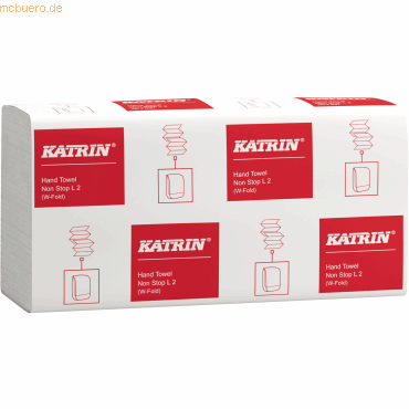 6414301061594 - Papierhandtuch Classic Non Stop L2 2lagig W-Falzung 32 x 203 cm 6414301061594 KATRIN 61594 3000 Stück