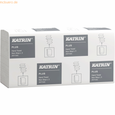 6414301061600 - Papierhandtuch Plus Non Stop L3 3lagig W-Falzung 32 x 203 cm weiß 6414301061600 KATRIN 61600 2250 Tuch