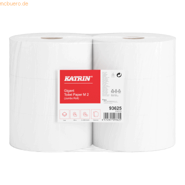 6414301093625 - Toilettenpapier Gigant M2 93625 2-lagig weiß 2608 Blatt Rolle 6414301093625 6 Stück 6414301093625 - Toilettenpapier Gigant M2 93625 2-lagig weiß 2608 Blatt Rolle 6414301093625 6 Stück