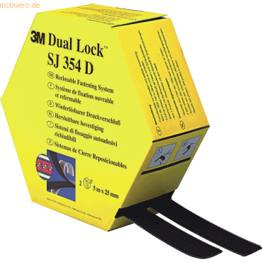 4001895502330 - SJ 354D Dual Lock Klettband zum Aufkleben Haft- und Flauschteil (L x B) 5000 mm x 254 mm Schwarz 1 Paar 4001895502330 - SJ 354D Dual Lock Klettband zum Aufkleben Haft- und Flauschteil (L x B) 5000 mm x 254 mm Schwarz 1 Paar