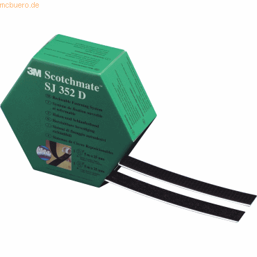 3M Befestigungssband schwarz, Breite: 25,4mm, 5m wiederablösbar