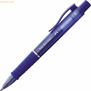 6933256649829 - Kugelschreiber Poly Ball View Schreibfarbe blau Strichbreite 06 mm dokumentenecht auswechselbare Mine Gummigriff blau 6933256649829 - Kugelschreiber Poly Ball View Schreibfarbe blau Strichbreite 06 mm dokumentenecht auswechselbare Mine Gummigriff blau