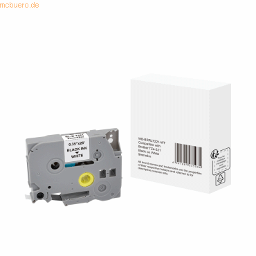 6941881235034 - P-touch Beschriftungsband Kompatibel Brother TZe-221 5BRT221-WT Selbsthaftend Schwarz auf Weiß 675 mm x 8 m 6941881235034 - P-touch Beschriftungsband Kompatibel Brother TZe-221 5BRT221-WT Selbsthaftend Schwarz auf Weiß 675 mm x 8 m