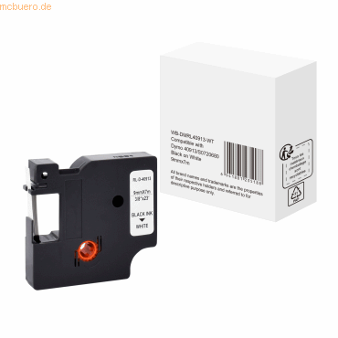 6941881235188 - D1 S0720680 40913 Kompatibles Dymo Beschriftungsband Selbstklebend Schwarz auf Weiß 9 mm x 7m 6941881235188 - D1 S0720680 40913 Kompatibles Dymo Beschriftungsband Selbstklebend Schwarz auf Weiß 9 mm x 7m