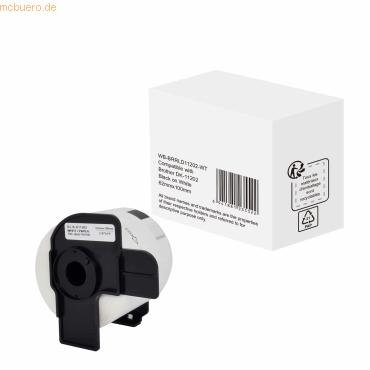 6941881235522 - QL Etikettenrolle Kompatibel Brother DK-11202 5BR11202 Selbsthaftend Schwarz auf Weiß 90 x 91 mm 300 Etiketten 6941881235522 - QL Etikettenrolle Kompatibel Brother DK-11202 5BR11202 Selbsthaftend Schwarz auf Weiß 90 x 91 mm 300 Etiketten
