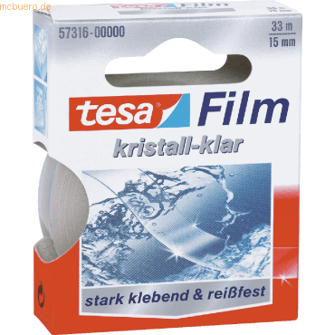 4042448039972 - tesa Film kristall-klar 15 mm x 33 m universeller Klebefilm aus PP-Folie reißfest (57316-00000-01) (57316-00000-01)