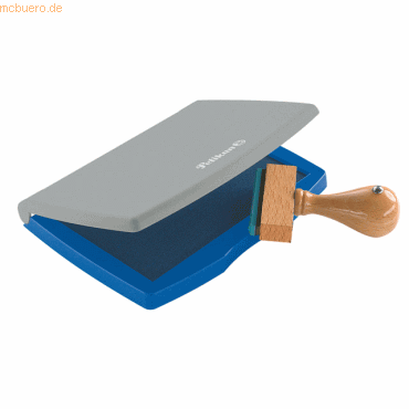 5 x Pelikan Stempelkissen Gr. 2 (7x11cm) Kunststoffgehäuse blau