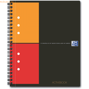 Oxford Kollegblock Activebook A5+ 80g/qm VE=80 Blatt kariert