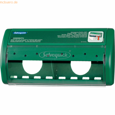 7310614907101 - Pflasterspender 23 x 11 x 5 cm (B x H x T) Polycarbonate grün 7310614907101 Salvequick 7310614907101 - Pflasterspender 23 x 11 x 5 cm (B x H x T) Polycarbonate grün 7310614907101 Salvequick
