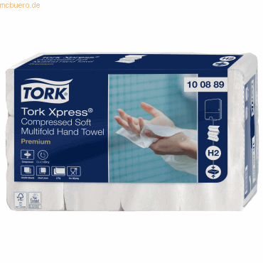 7322542154151 - Falthandtücher 21x24cm 2lagig Multifold ws 2700St 7322542154151 SCA Hygiene Products 2700 Stück