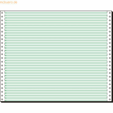 Sigel EDV-Papier 12x375mm mit Leselinien und Längsperforation VE=2000