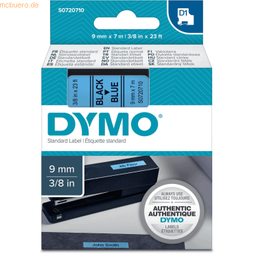 Dymo Etikettenband Dymo D1 9mm/7m schwarz/blau