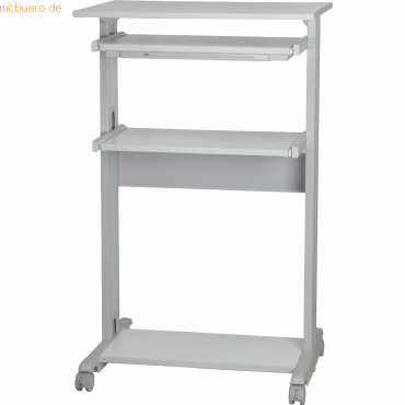 7611990146796 - PC-Arbeitsplatz mobil 68 x 110 x 54 cm (B x H x T) nicht abschließbar Metall Kunststoff lichtgrau weiß 7611990146796 ROLINE 7611990146796 - PC-Arbeitsplatz mobil 68 x 110 x 54 cm (B x H x T) nicht abschließbar Metall Kunststoff lichtgrau weiß 7611990146796 ROLINE