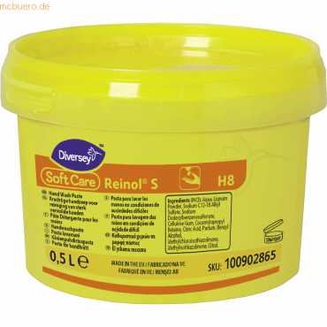 7615400196111 - Waschpaste SoftCare Reinol S 500ml Dose 7615400196111 500 Milliliter 7615400196111 - Waschpaste SoftCare Reinol S 500ml Dose 7615400196111 500 Milliliter