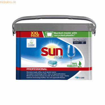 7615400851652 - Sun Pro Formula All-in-1 Spülmaschinentabs Solid Classic 200 Stück 7615400851652 - Sun Pro Formula All-in-1 Spülmaschinentabs Solid Classic 200 Stück